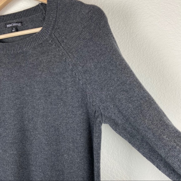 J. Crew Mercantile Gray Tie Bell Sleeve Sweater S - Picture 5 of 9